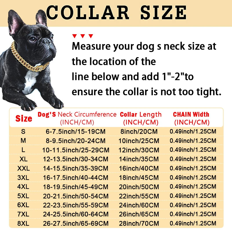 Dog Cuban Chain Collar 